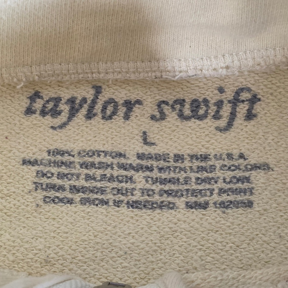 Taylor Swift Folklore Holiday Limited Edition Quarter Zip Pullover SWIFT Large - Picture 3 of 10